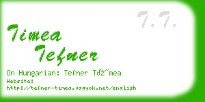 timea tefner business card